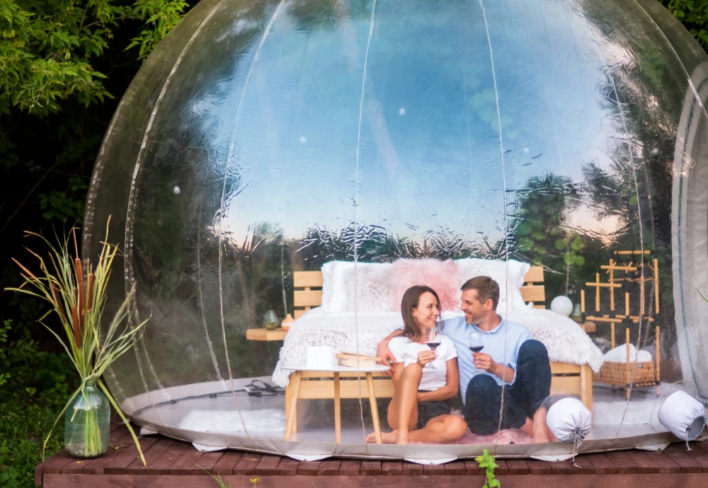 living in a bubble tent