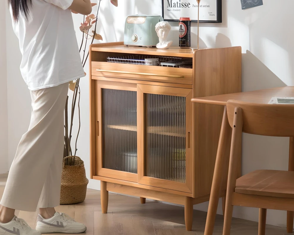 sideboard buffet with glass doors