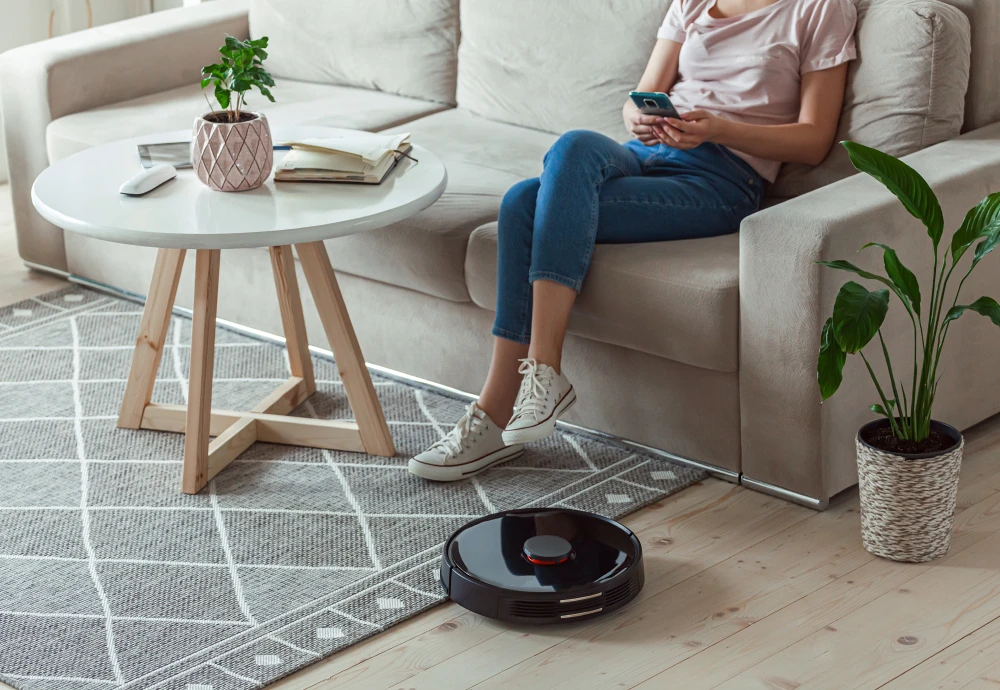 robot vacuum cleaner sweeping and mopping